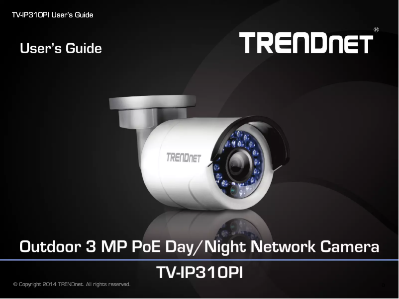 Page n°1 - Manuel utilisateur TRENDnet TV-IP310PI