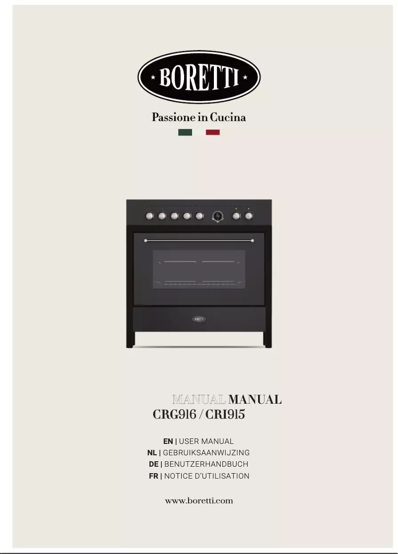 Page 1 de la notice Manuel utilisateur Boretti CRG916MAT