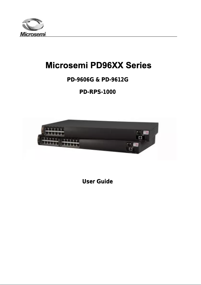 Page n°1 - Manuel utilisateur Microsemi PD-9612G