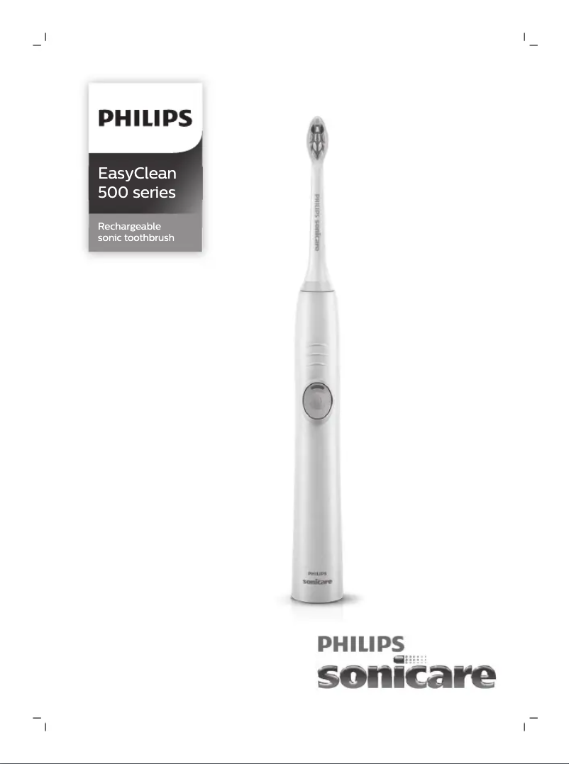 Page 1 de la notice Manuel utilisateur Philips Sonicare EasyClean HX6511