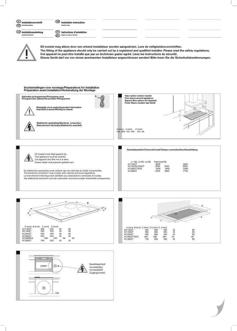 Page n°1 - Guide d'installation Etna KC380ZT