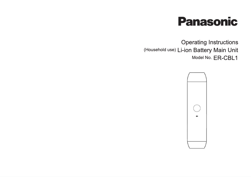 Page 1 de la notice Manuel utilisateur Panasonic ER-CBL1