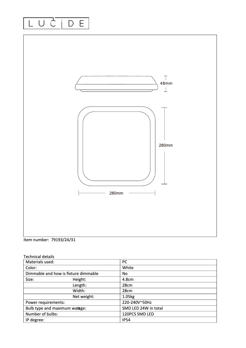 Image de la première page du manuel de l'appareil Tisis led 79193/24/31