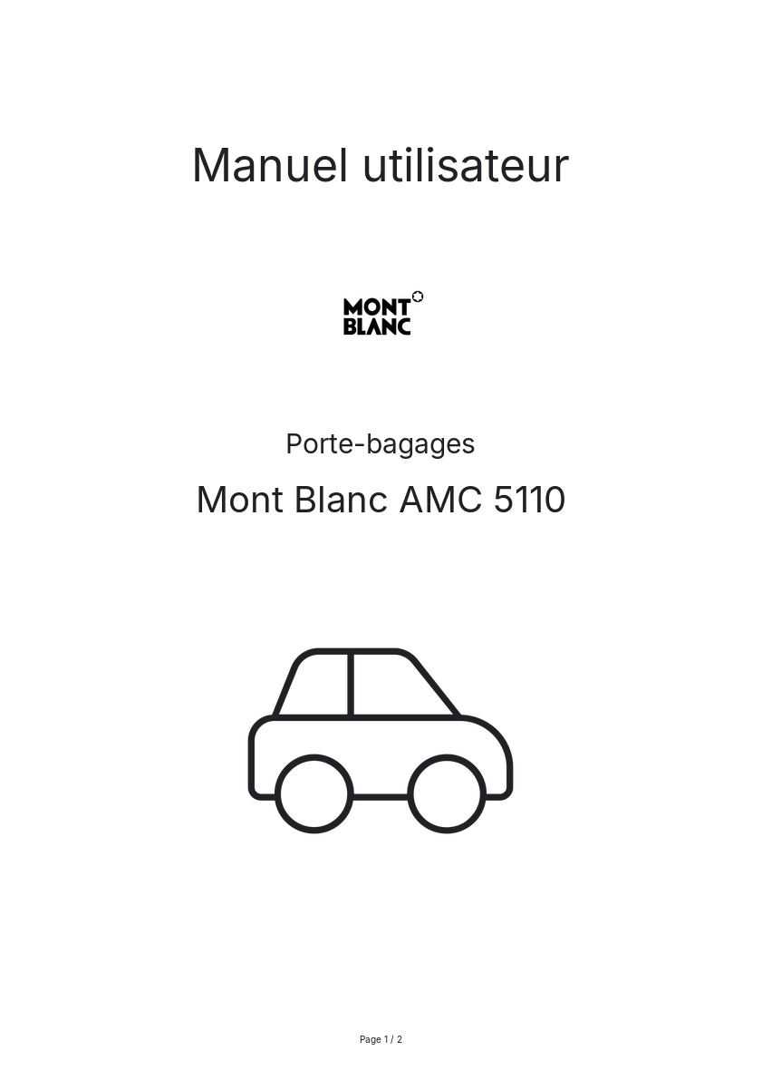 Image de la première page du manuel de l'appareil AMC 5110