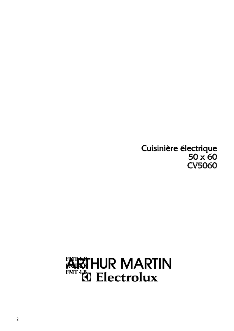 Image de la première page du manuel de l'appareil CV5060W2