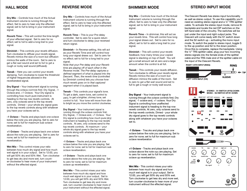 Página 1 del manual Manual de usuario Walrus Audio Descent