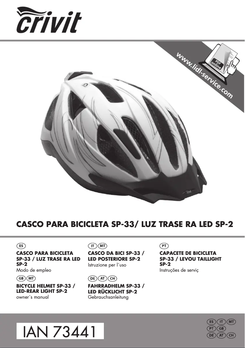 Page 1 de la notice Manuel utilisateur Crivit IAN 073441