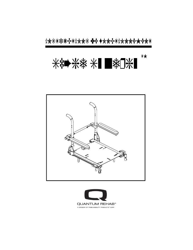 Image de la première page du manuel de l'appareil Synergy Seating System