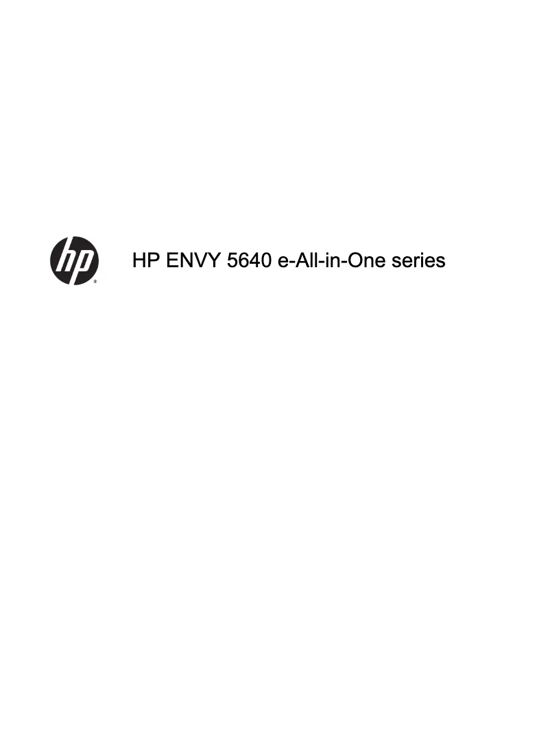 Page n°1 - Manuel utilisateur HP ENVY 5644
