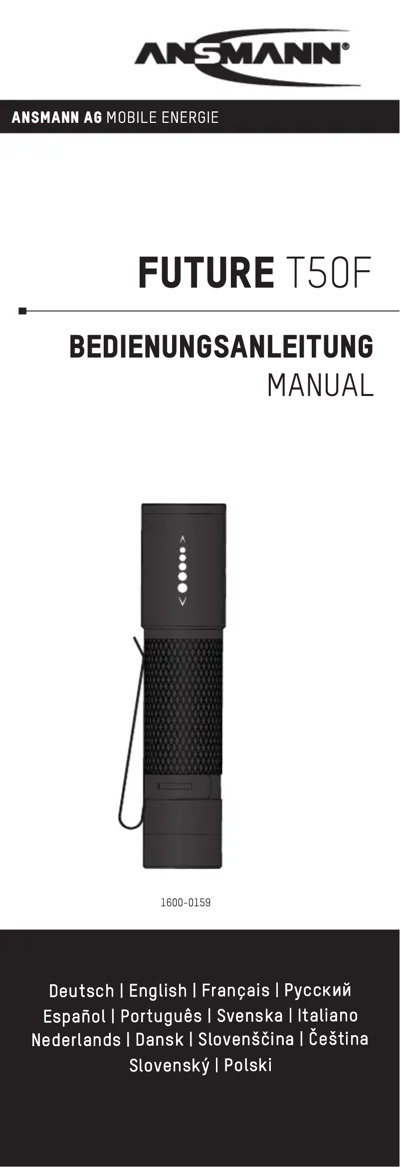 Page 1 de la notice Manuel utilisateur Ansmann Future T50F