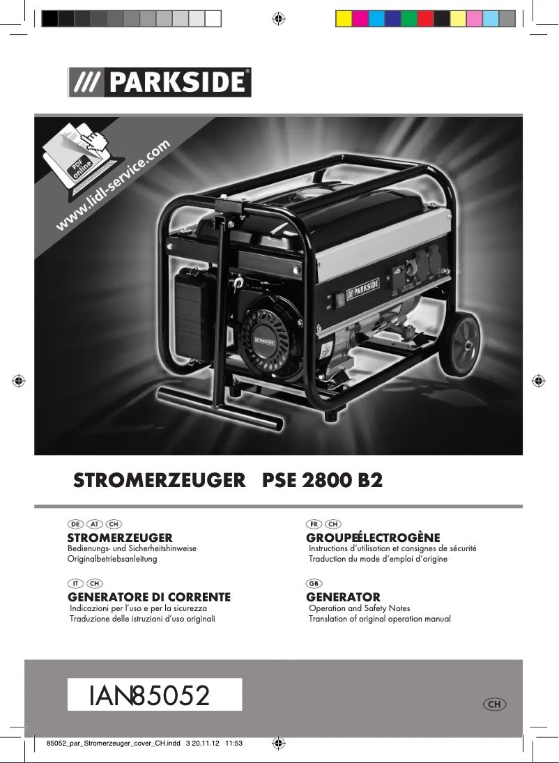 Image de la première page du manuel de l'appareil PSE 2800 B2