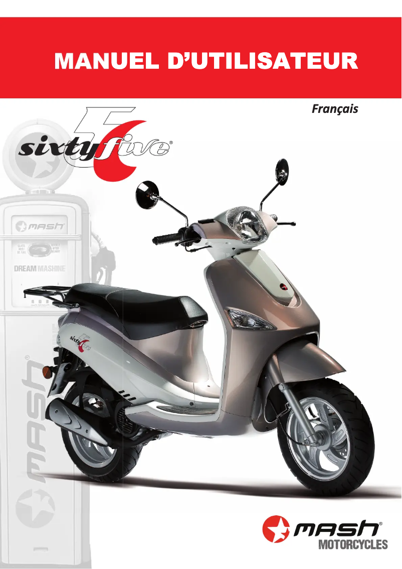 Page 1 de la notice Manuel utilisateur Mash Sixty Five 125cc (2014)