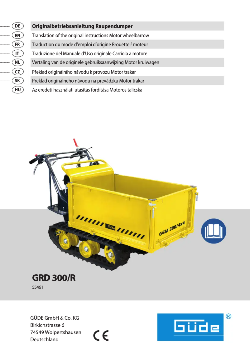 Page n°1 - Manuel utilisateur Güde GRD 300/R