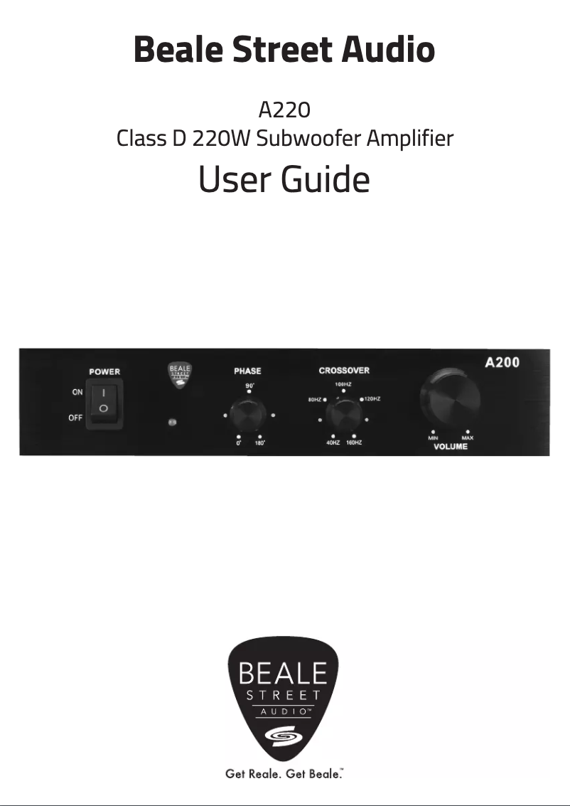 Image de la première page du manuel de l'appareil A220