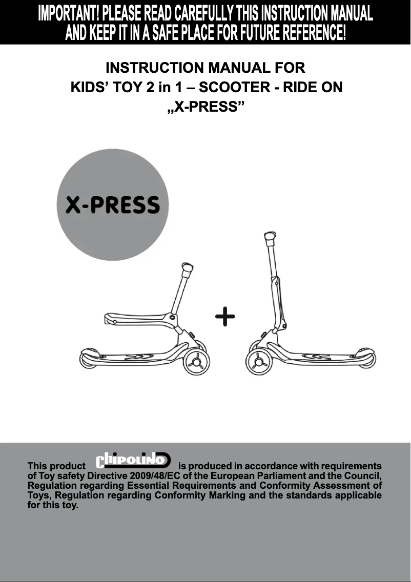 Page n°1 - Manuel utilisateur Chipolino 2 in 1 X-PRESS