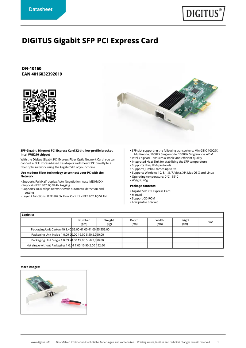 Image de la première page du manuel de l'appareil DN-10160