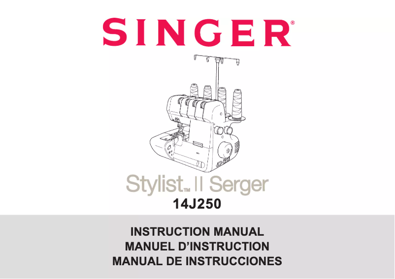 Página 1 del manual Manual de usuario Singer 14J250 Stylist II Serger