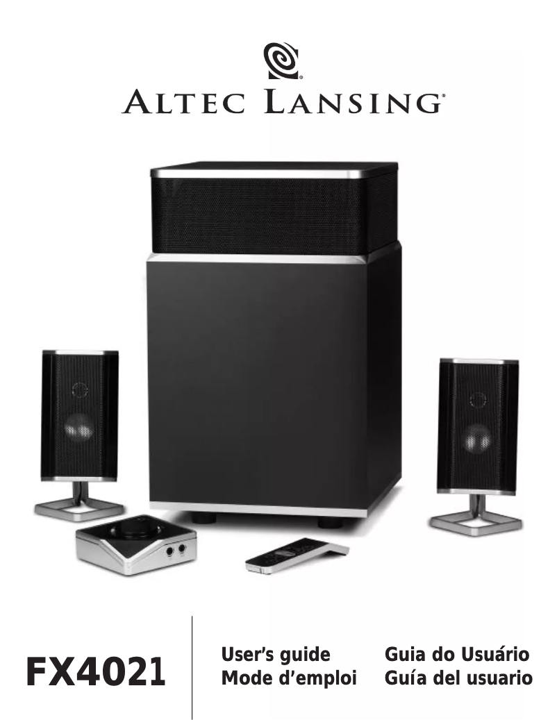 Page n°1 - Manuel utilisateur Altec Lansing FX4021