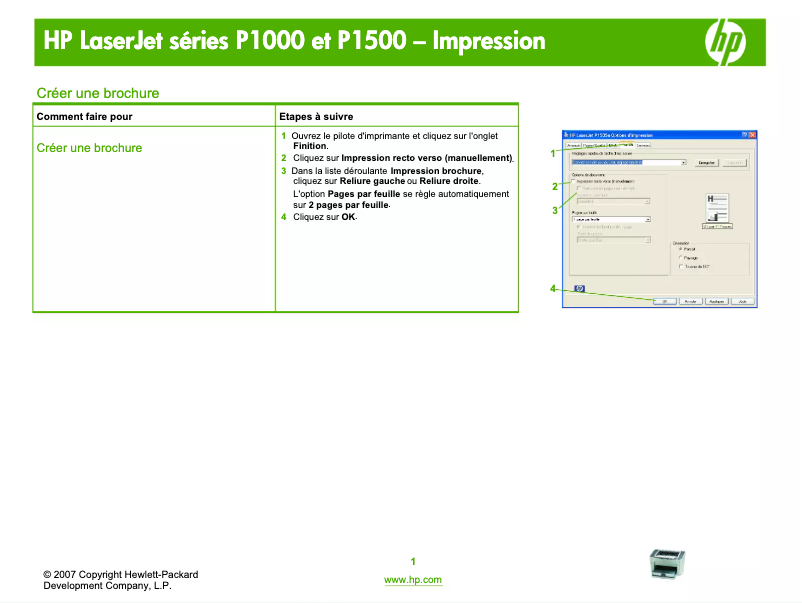 Page n°1 - Brochure HP LaserJet P1005