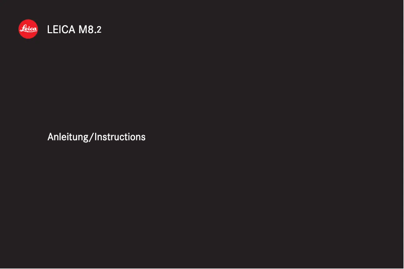 Page 1 of the manual User Manual Leica M8.2