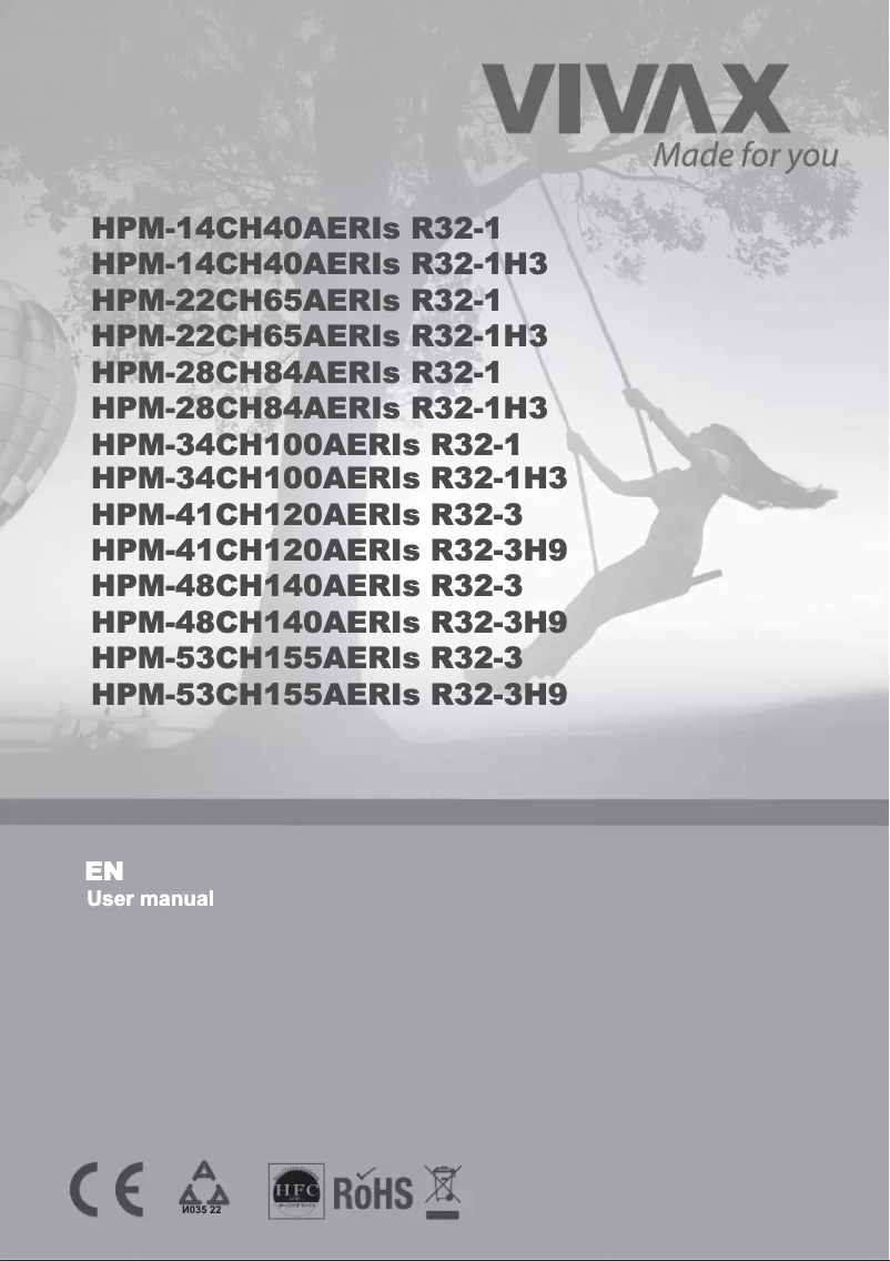 Image de la première page du manuel de l'appareil HPM-41CH120AERIs R32-3H9