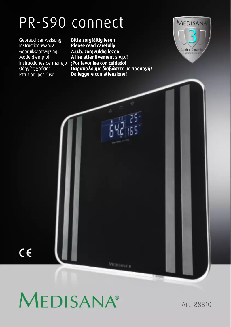 Página 1 del manual Manual de usuario Medisana PR-S90 Connect