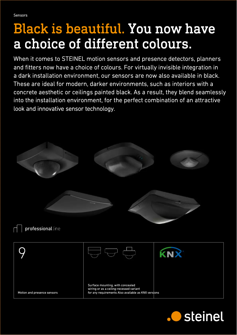 Page 1 de la notice Brochure Steinel Hallway COM1