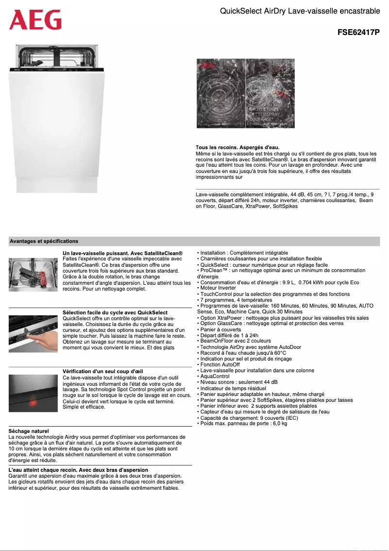 Imagen de la primera página del manual del dispositivo FSE62417P