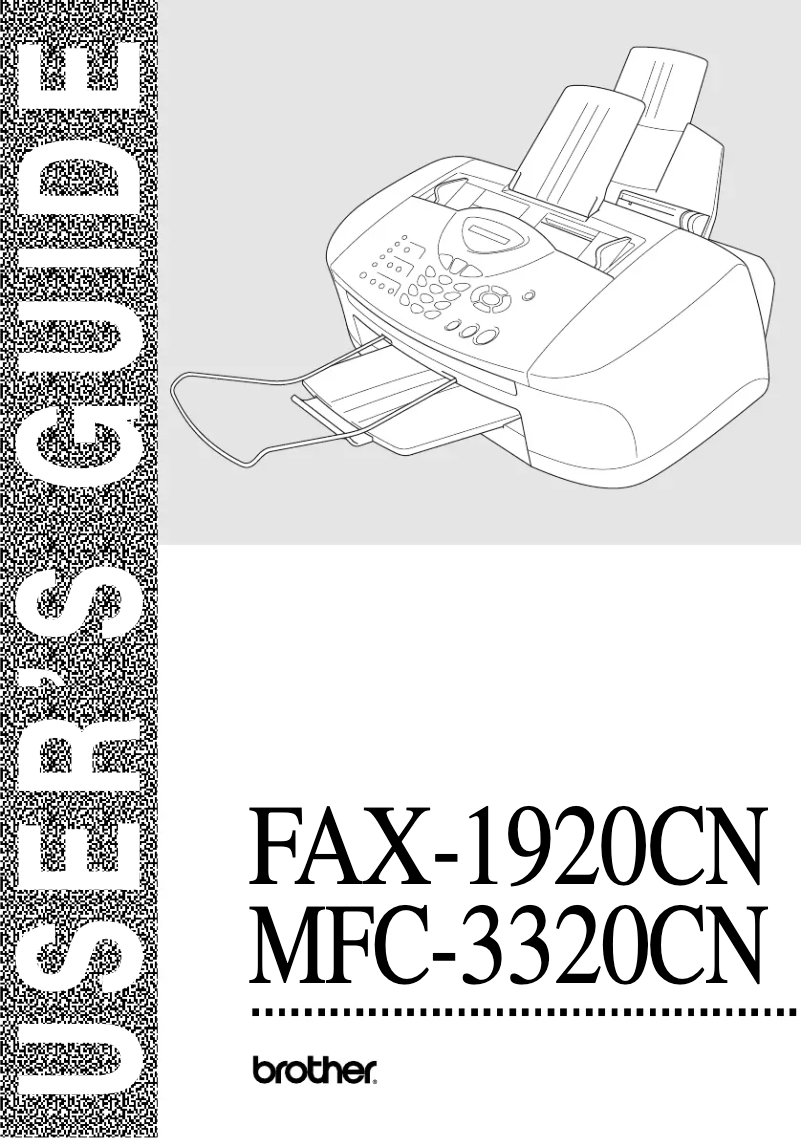 Page 1 de la notice Manuel utilisateur Brother FAX-1920CN