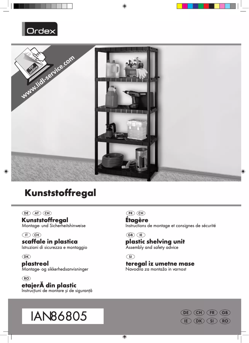 Page 1 de la notice Manuel utilisateur Ordex IAN 86805