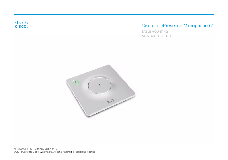 Image de la première page du manuel de l'appareil Table Microphone 60