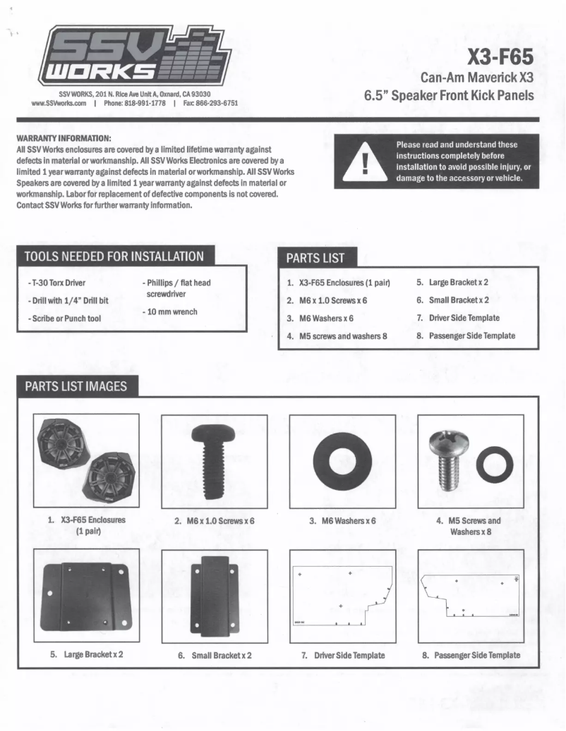Image de la première page du manuel de l'appareil X3-F65