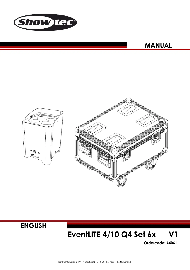 Image de la première page du manuel de l'appareil EventLITE 4/10 Q4 Set