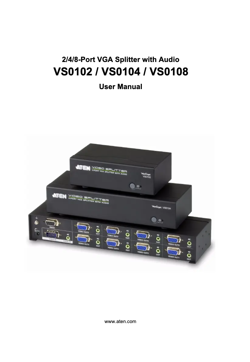 Page 1 de la notice Manuel utilisateur ATen VS162