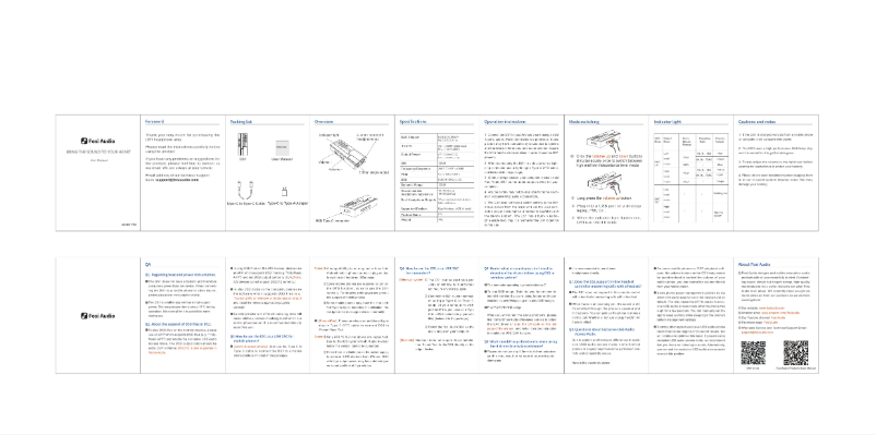 Page 1 de la notice Manuel utilisateur Fosi Audio DS1