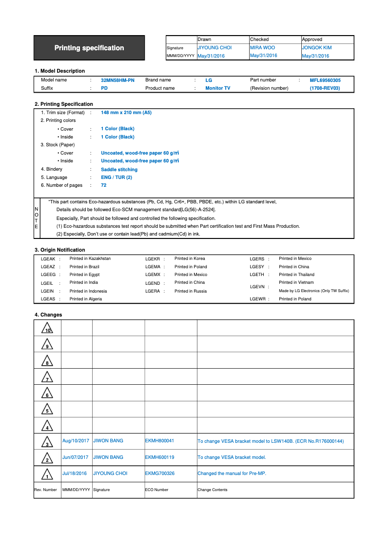 Image de la première page du manuel de l'appareil 32MN58HM
