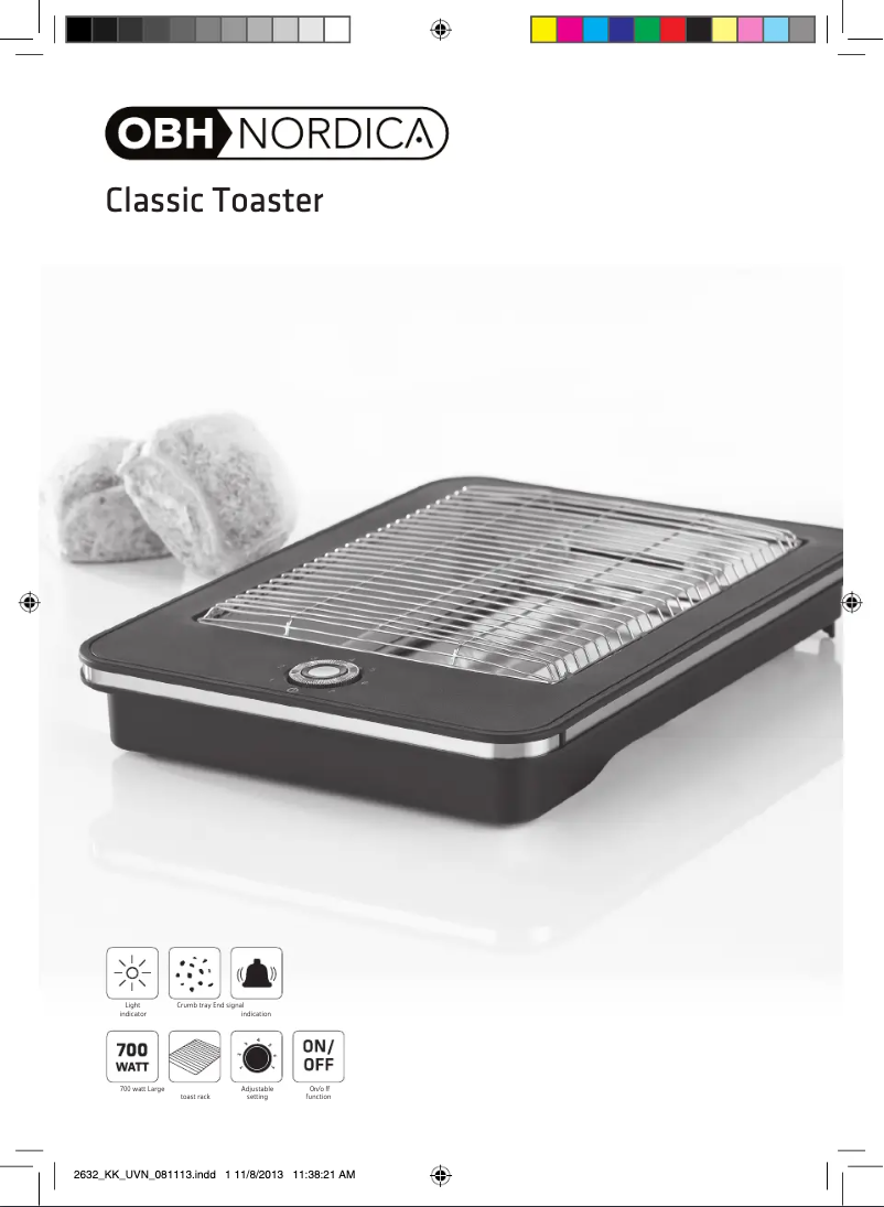 Page 1 de la notice Manuel utilisateur OBH Nordica Classic 2632