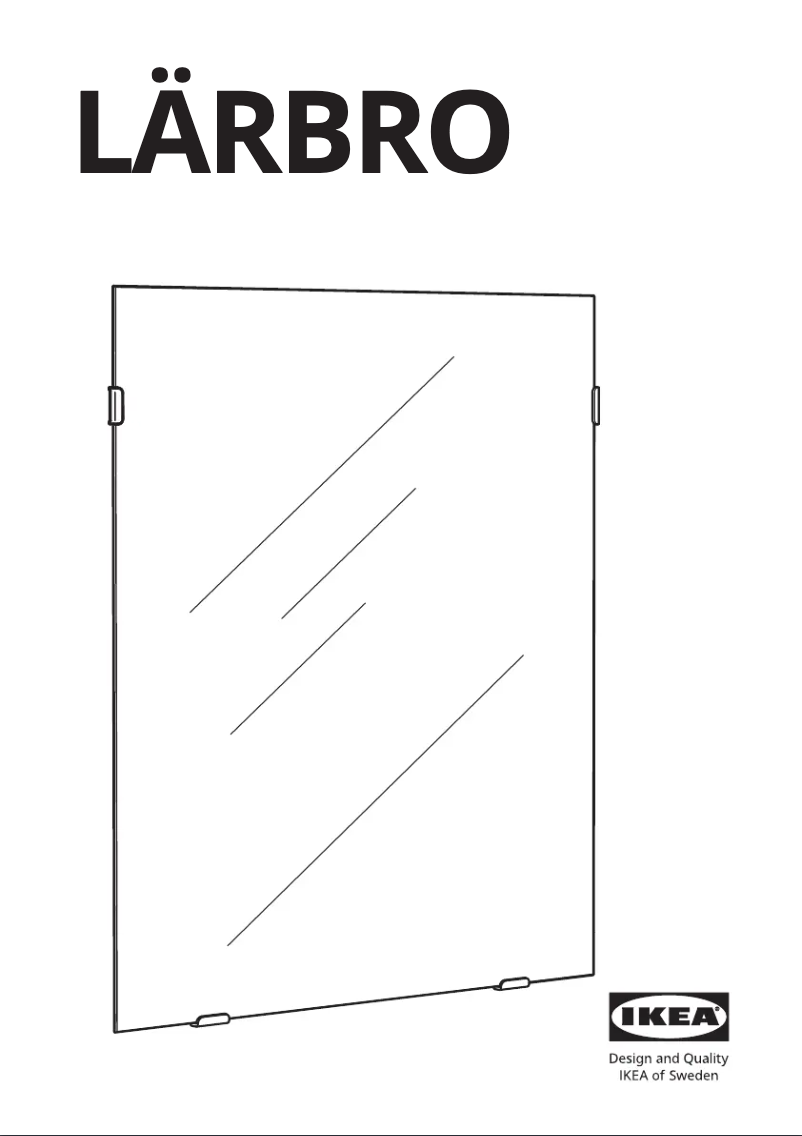 Page 1 de la notice Manuel utilisateur Ikea LÄRBRO 704.449.56