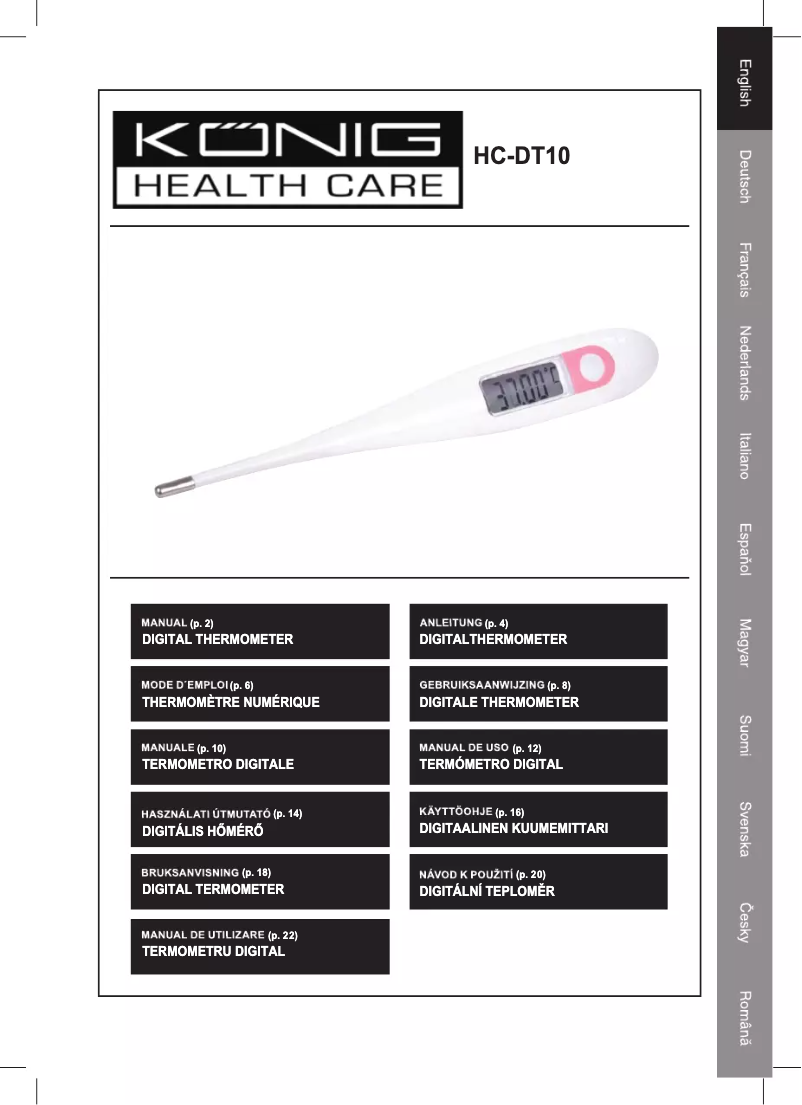 Page n°1 - Manuel utilisateur Konig HC-DT10