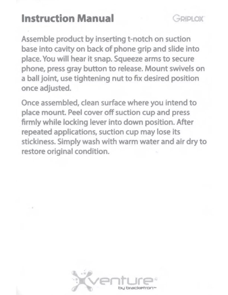 Page n°1 - Manuel utilisateur Bracketron Griplox