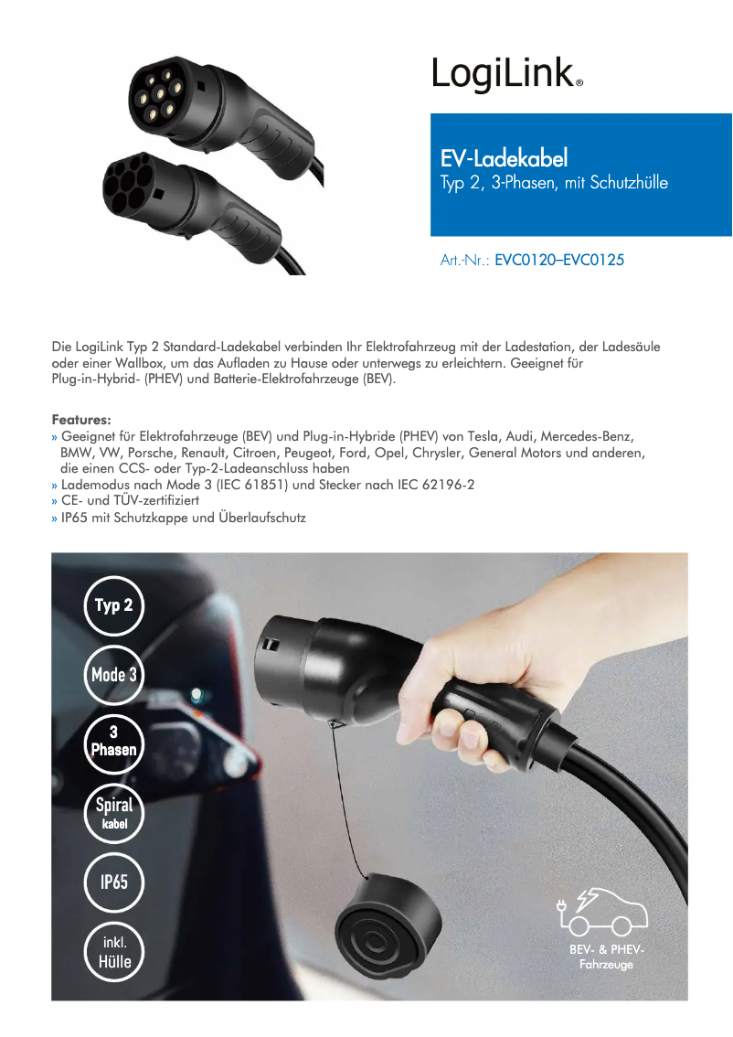 Page 1 de la notice Manuel utilisateur LogiLink EVC0121