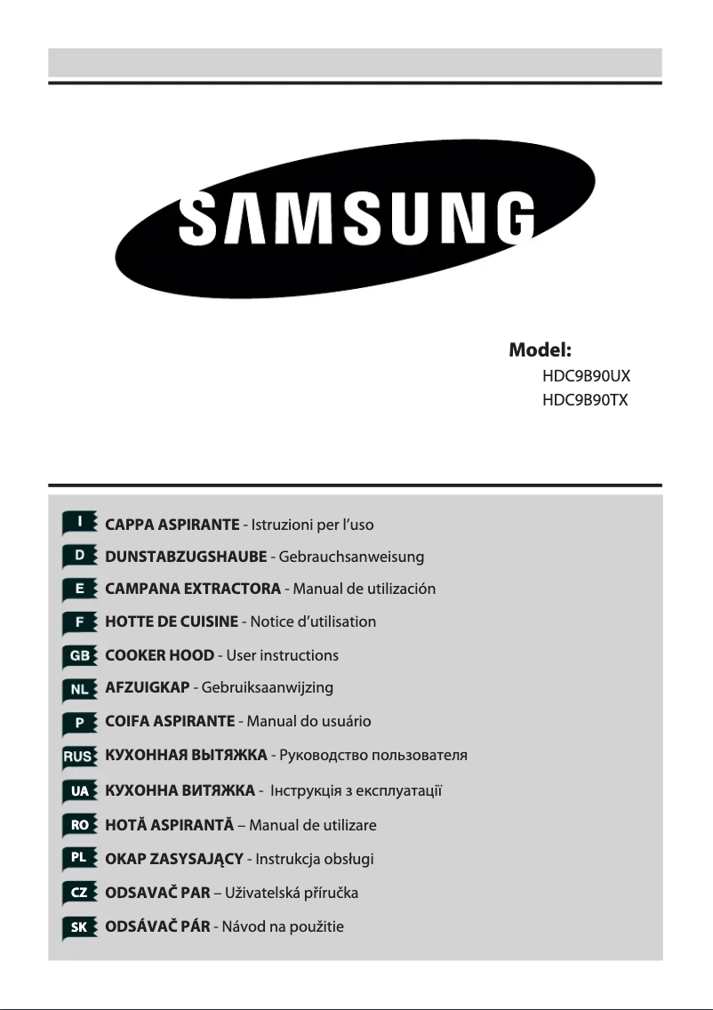 Page n°1 - Manuel utilisateur Samsung HDC9B90UX