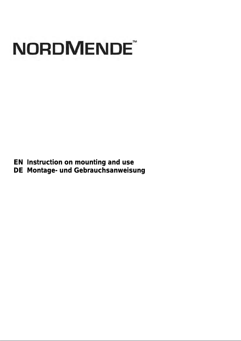 Page n°1 - Manuel utilisateur Nordmende CHGLS60IX