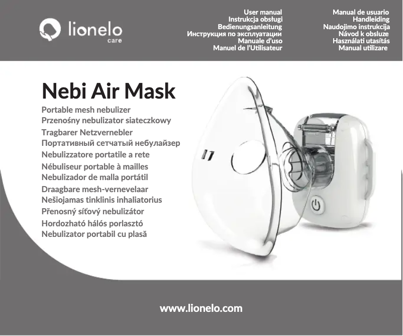 Page 1 de la notice Manuel utilisateur Lionelo Nebi Air Mask