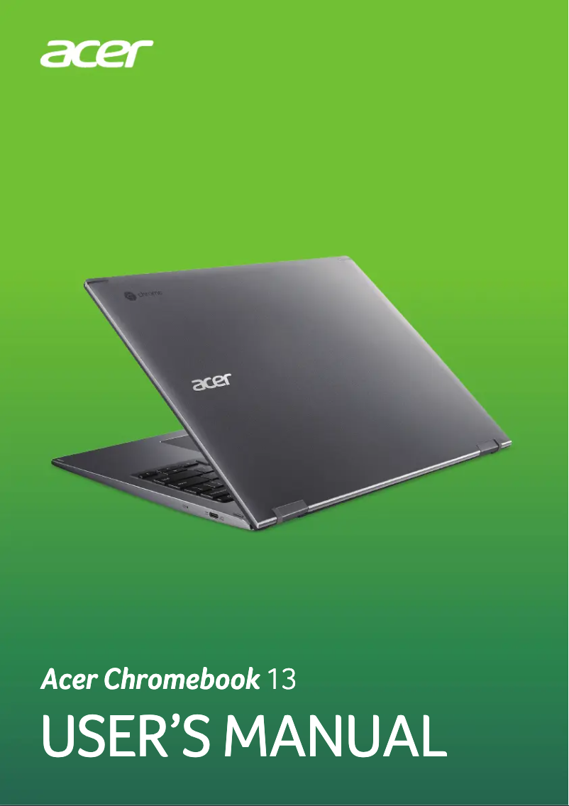 Page 1 de la notice Manuel utilisateur Acer Chromebook 13