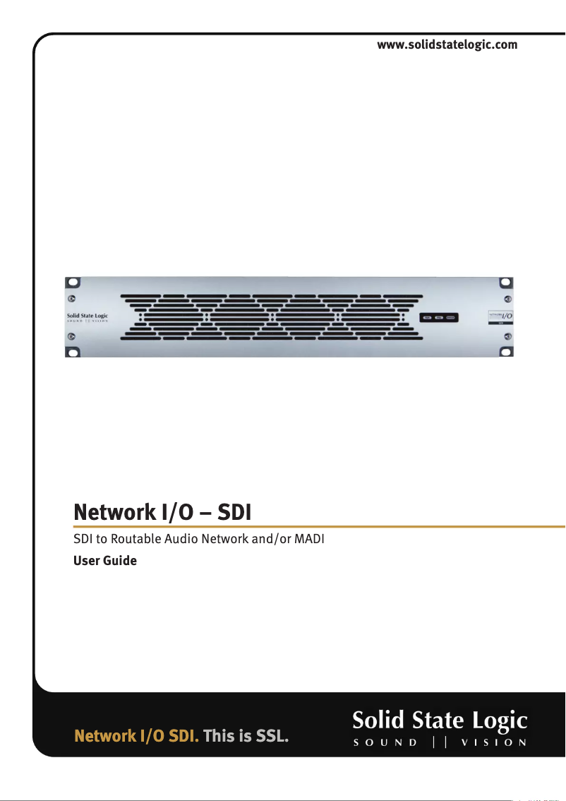 Page n°1 - Manuel utilisateur Solid State Logic SDI-8