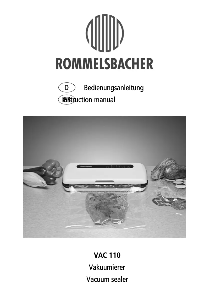 Página 1 del manual Manual de usuario Rommelsbacher VAC 110