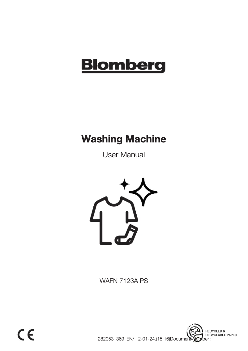 Image de la première page du manuel de l'appareil WAFN 7123A PS