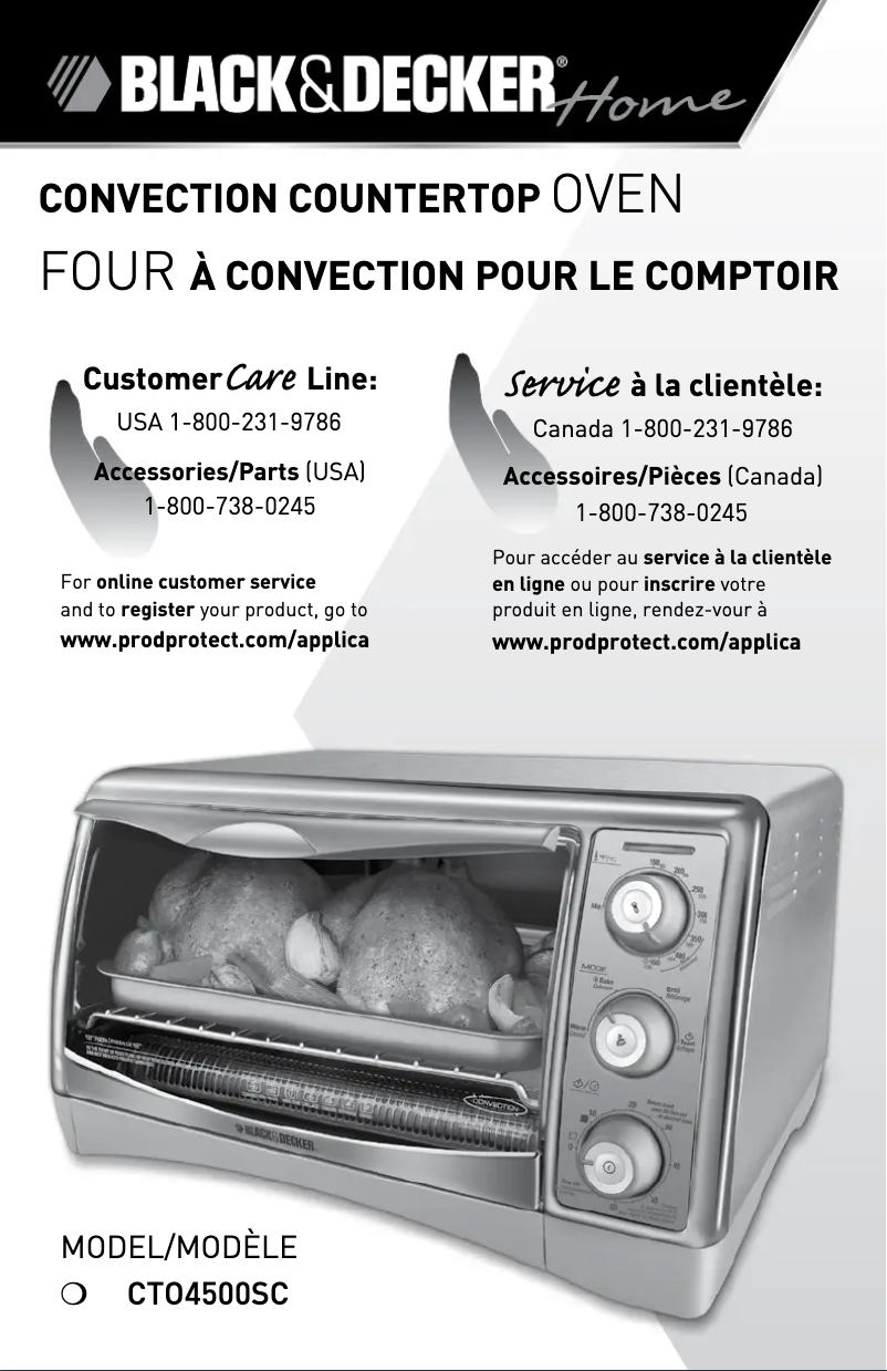 Page 1 de la notice Manuel utilisateur Black & Decker CTO4500SC