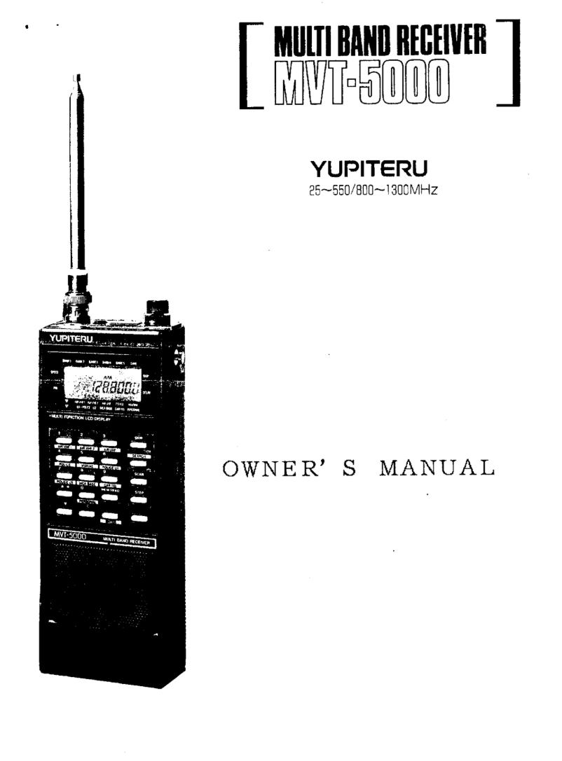 Page n°1 - Manuel utilisateur Yupiteru MVT-5000